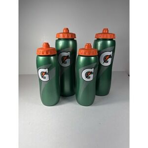 Gatorade Squeeze 32oz 20oz Plastic Water Bottle Green Made in USA Set 4